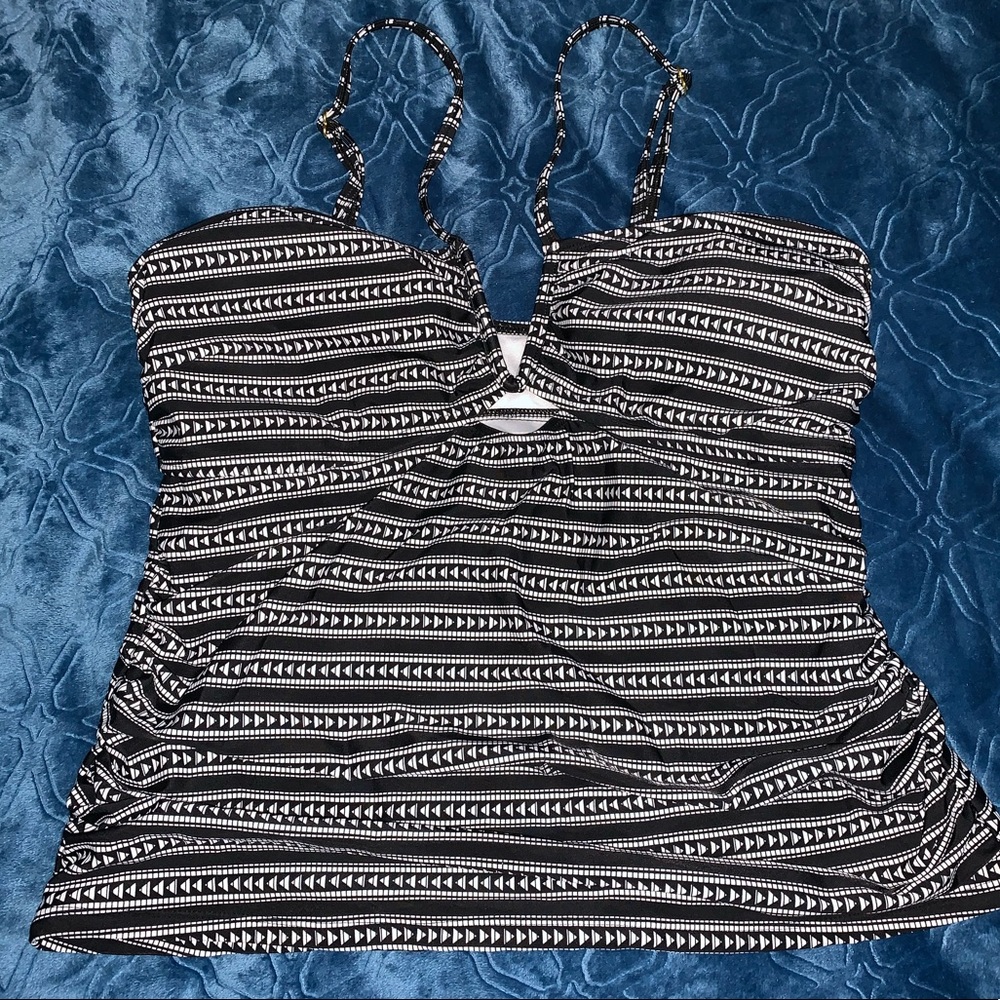 White & Black Bathing Suit